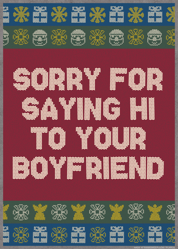 Sorry for saying hi to your boyfriend